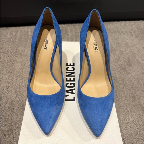 L'AGENCE Shoes - L'AGENCE Royal Blue Suede Heels